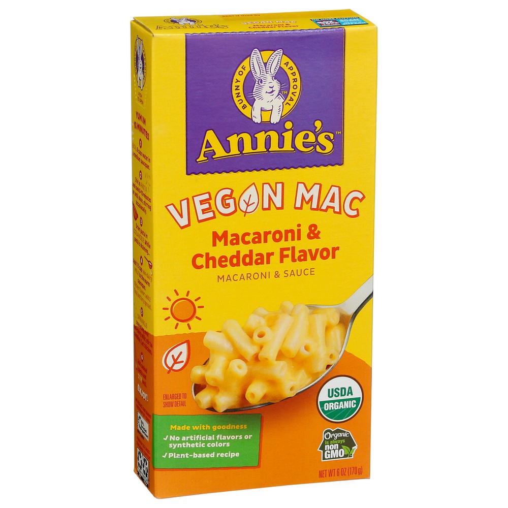 Annie's Homegrown™ , Annie's Homegrown Vegan Mac, Cheddar Flavor, 6 Oz. ,  Case of 12