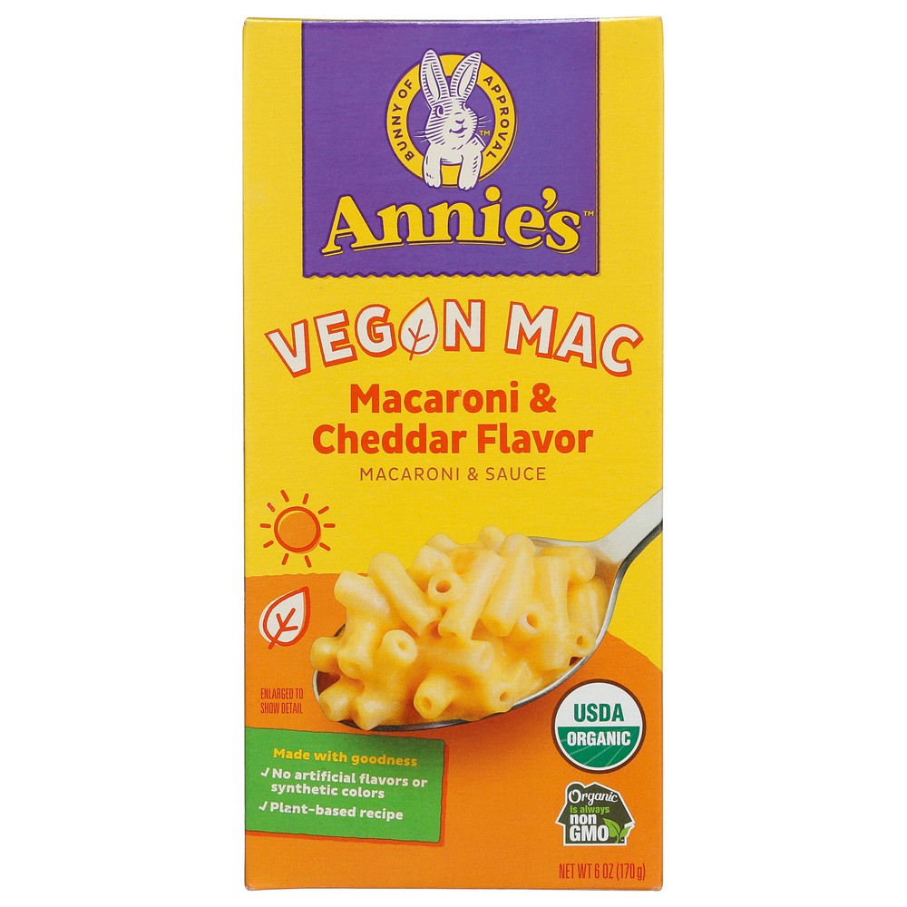 Annie's Homegrown™ , Annie's Homegrown Vegan Mac, Cheddar Flavor, 6 Oz. ,  Case of 12