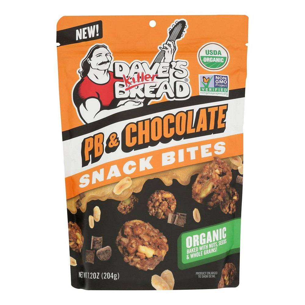 Daves Killer Bread - Crnchy Bites Og2 Pb Choco - Case of 6-7.2 OZ