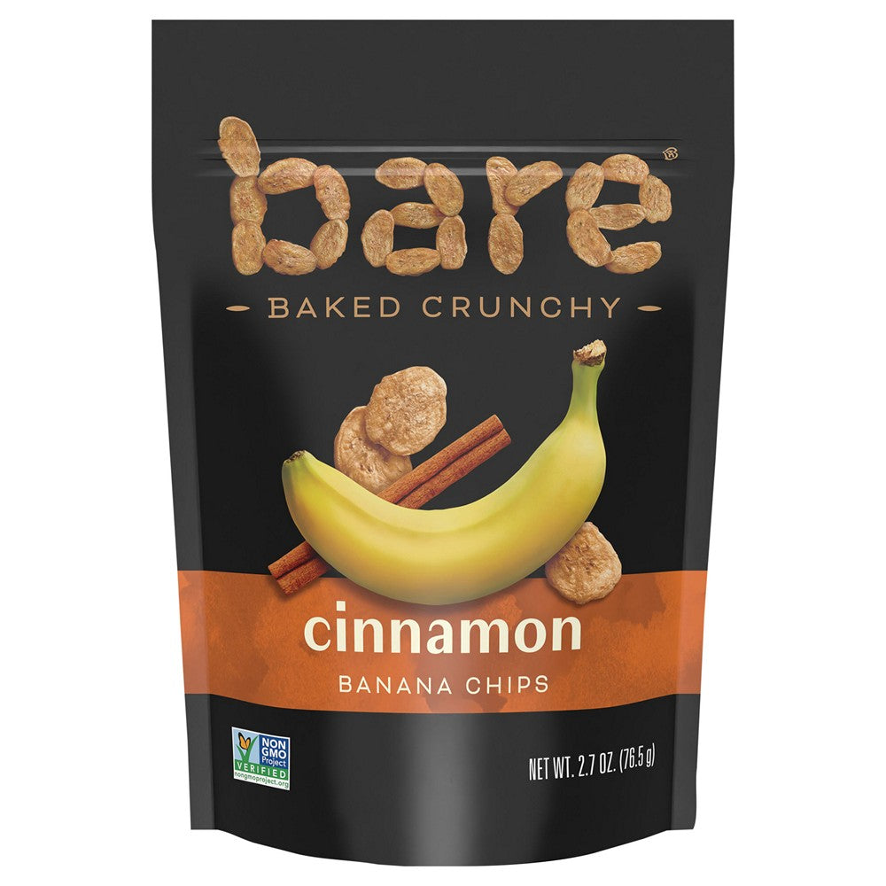Bare Fruit - Banana Chips Cinnamon - Case of 12 - 2.7 ounces
