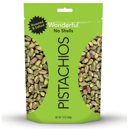 Wonderful Pistachios Pistachio No Shell Roasted & Salted 12 Ounce Size - 12 Per Case