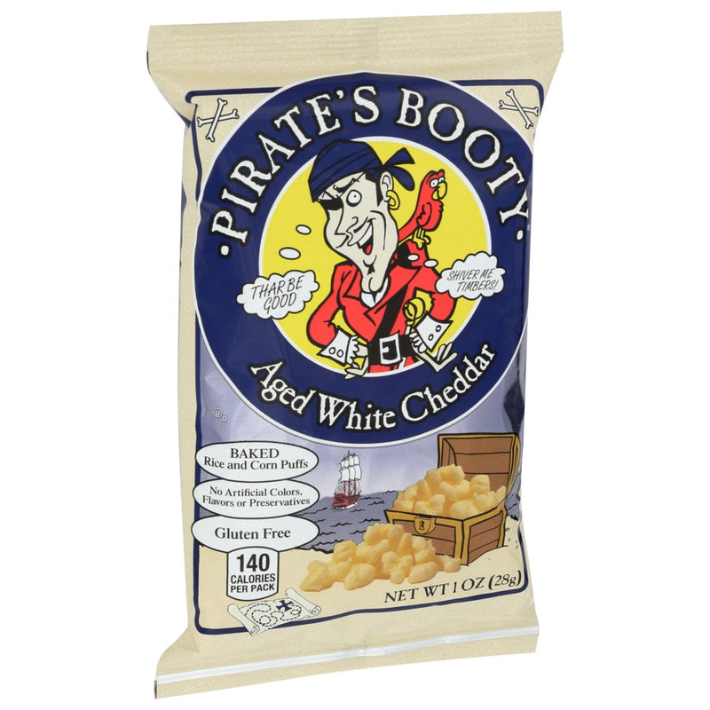 Pirate Brands Pirate Bty White Cheddar - 1 Ounce, Case of 24