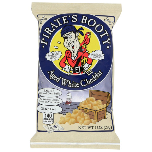 Pirate Brands Pirate Bty White Cheddar - 1 Ounce, Case of 24