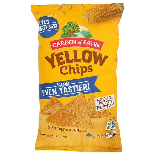 Garden Of Eatin'® G00825, Garden Of Eatin' Yellow Corn Tortilla Chips Party Size, 16 Oz.,  Case of 12