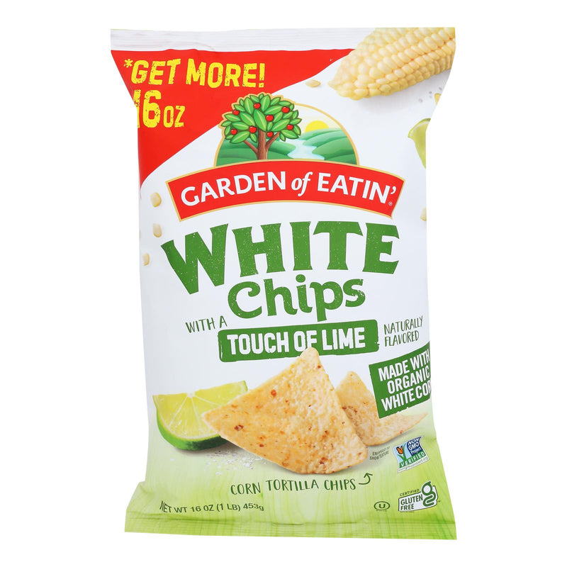 Garden of Eatin' Tortilla Chips - White Corn Chips With Lime - Case of 12 - 16 Ounce.