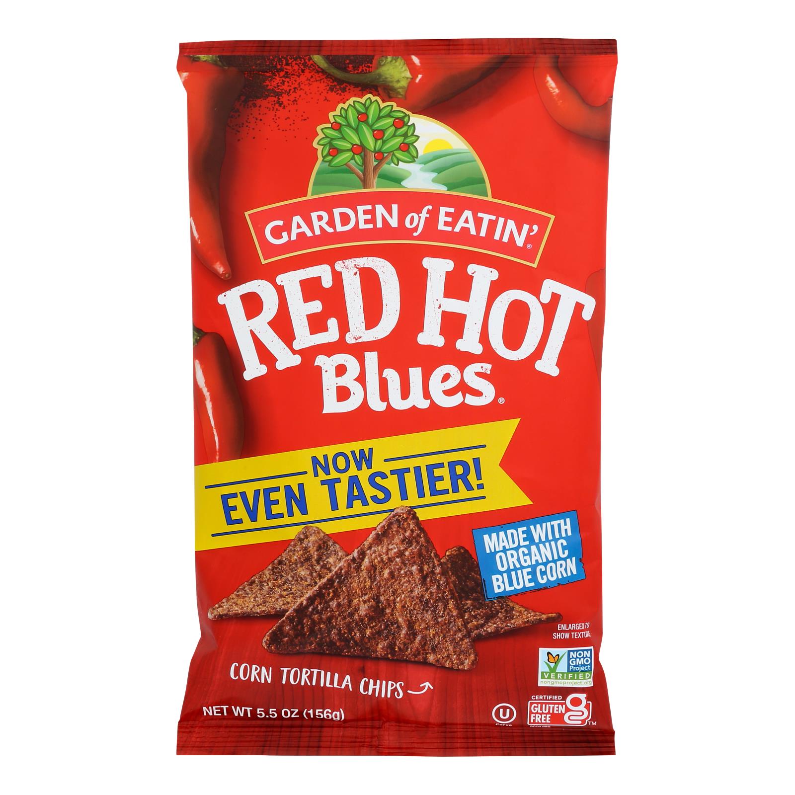 Garden Of Eatin' - Chip Blu Corn Red Hot - Case of 12-5.5 Ounce