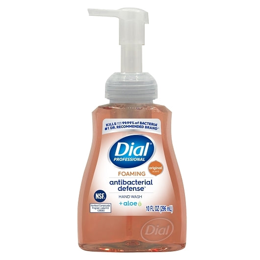 Dial Antibacterial Defense Foaming Hand Wash With Aloe Original Scent, 10 Fluid Ounce, 8 Per Case