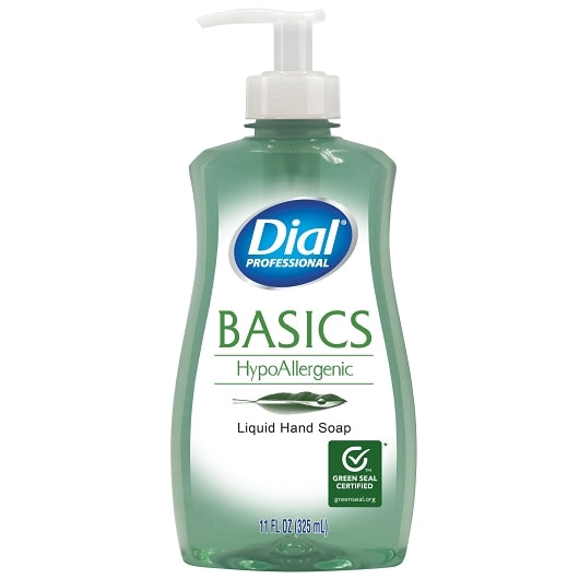 Dial Basics Hypoallergenic Liquid Hand Soap, 11 Fluid Ounce, 12 Per Case