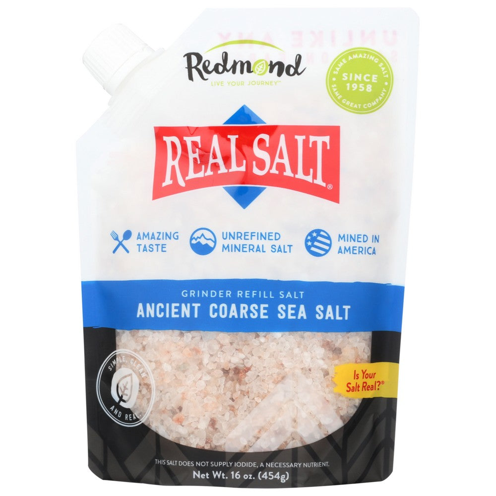 Redmond Realsalt Groundr Salt Course - 16 Ounce,  Case of 6