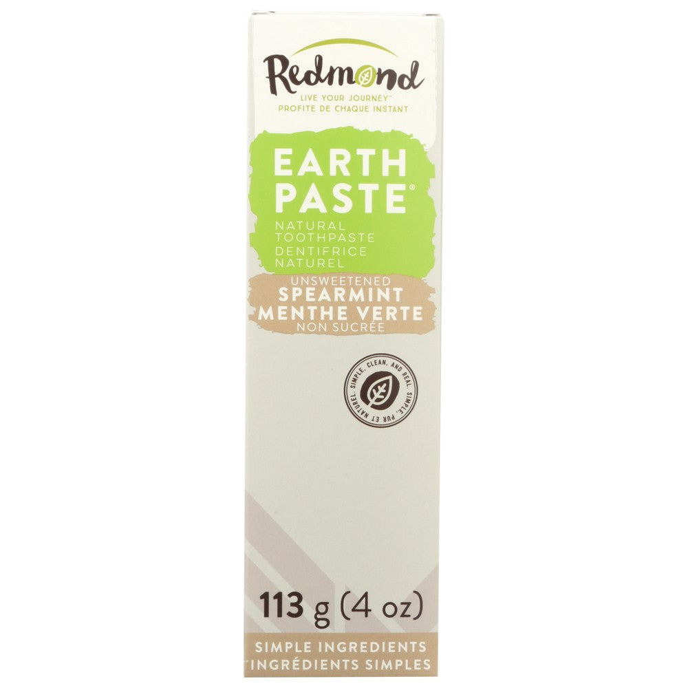 Redmond 018788105701, Redmond Earthpaste Toothpaste, Spearmint, 4 Oz.,  Case of 1