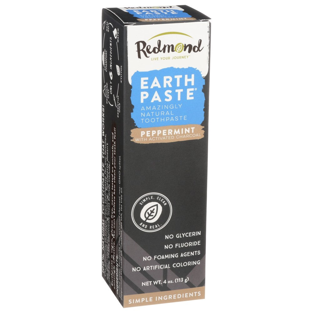 Redmond 018788207245 , Redmond Earthpaste Toothpaste, Peppermint With Charcoal, 4 Oz.,  Case of 1