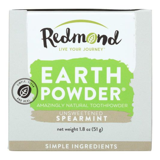 Redmond Earthpowder Toothpowder Spearmint  - 1 Each - 1.8 Ounce