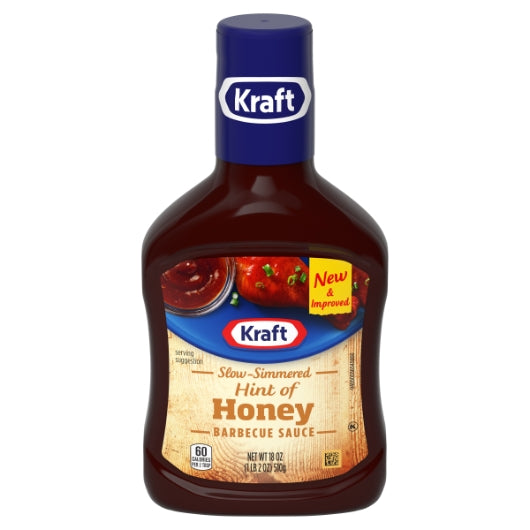 Kraft Sweet Honey Barbecue Sauce, 1.125 Pound Each - 12 Per Case.