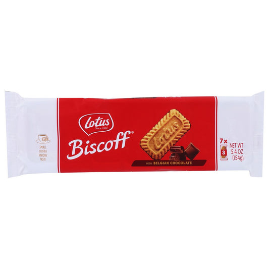 Biscoff® , Biscoff Cookie Caramelized Biscuits, With Belgian Chocolate, 7 Fresh Packs,  Case of 12