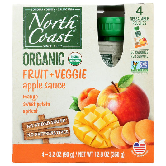 North Coast 101900, Mango-Sweet Potato-Apricot Apple Sauce 12.8 Ounce,  Case of 6