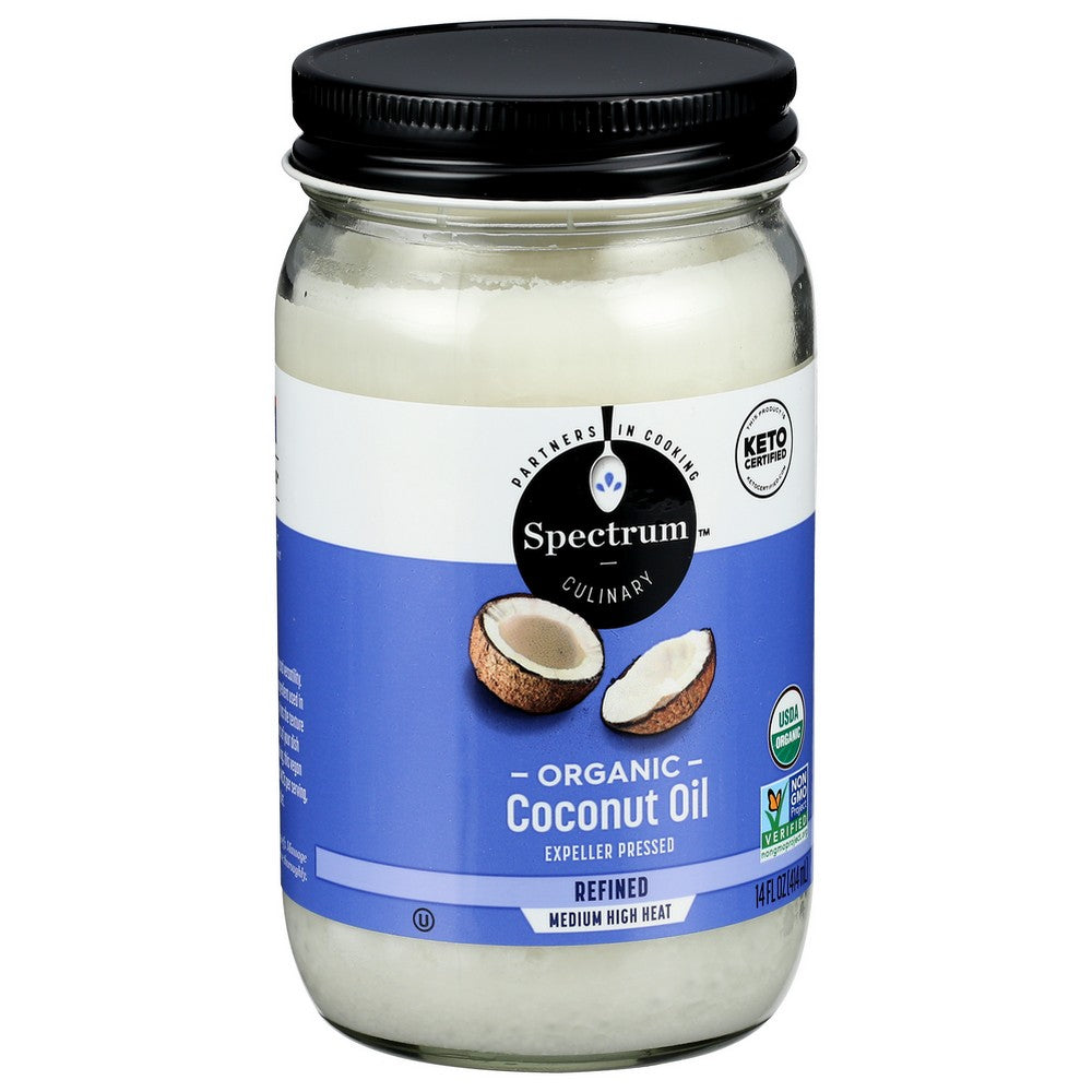 Spectrum Naturals Oil Coconut Semi Refnd Organic - 14 Fluid Ounce,  Case of 6