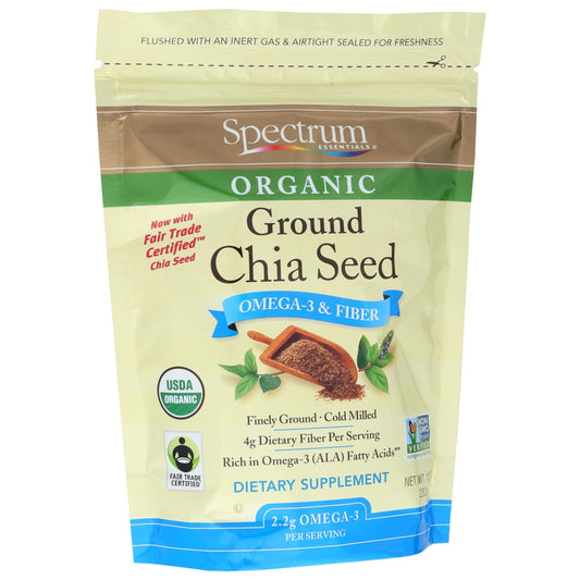 Spectrum Essential Seed Chia Ground Organic - 10 Ounce,  Case of 1