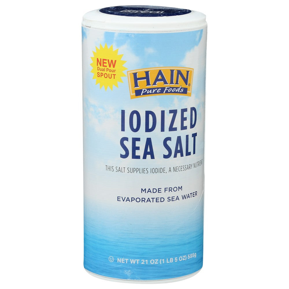 Hain Pure Foods® H66790, Iodized Salt Iodized 21 Ounce,  Case of 8