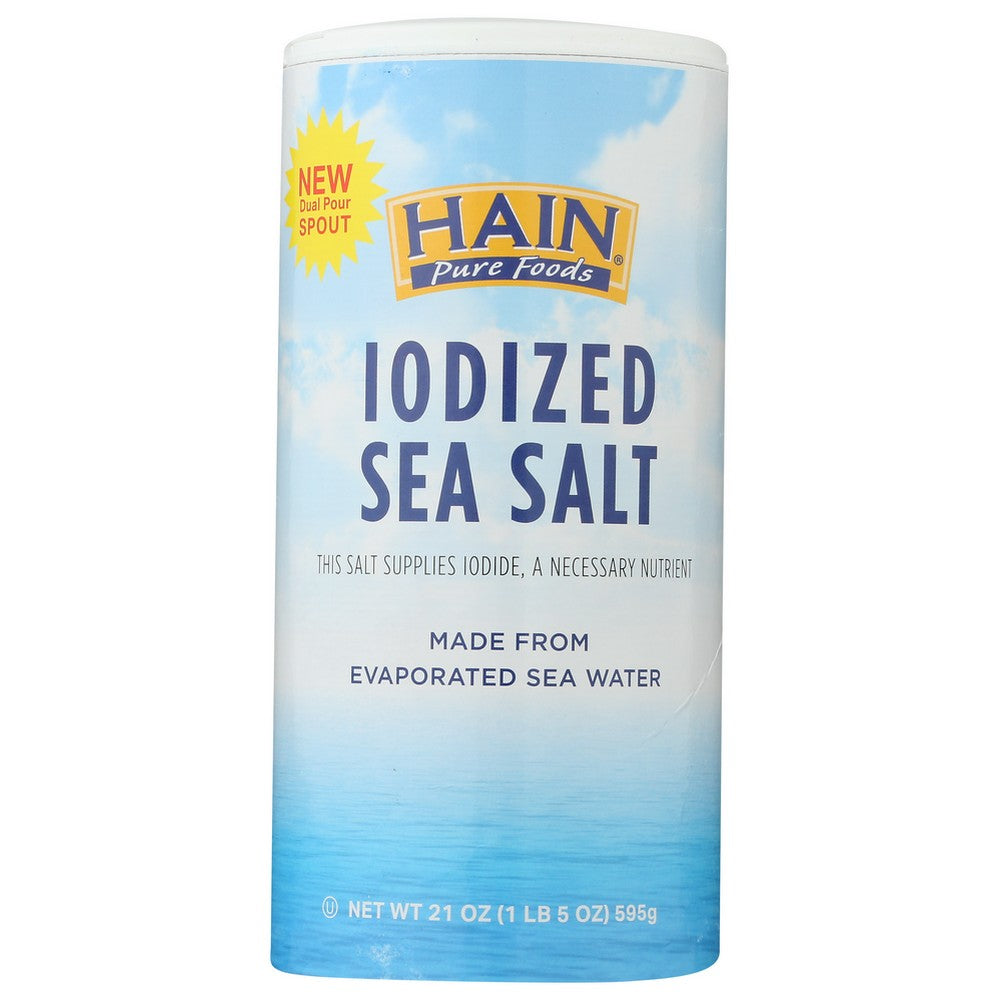 Hain Pure Foods® H66790, Iodized Salt Iodized 21 Ounce,  Case of 8