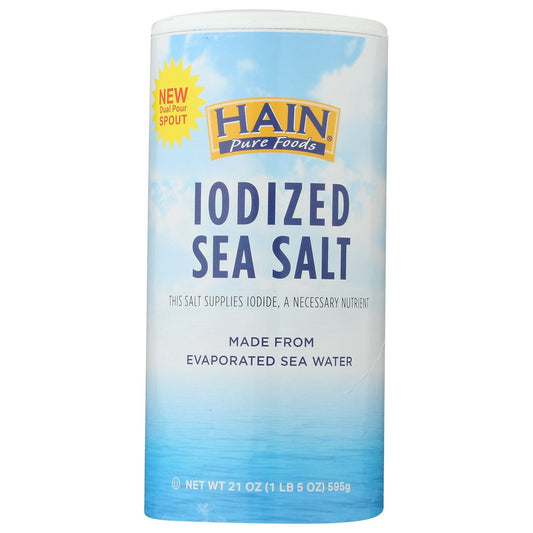 Hain Pure Foods® H66790, Iodized Salt Iodized 21 Ounce,  Case of 8