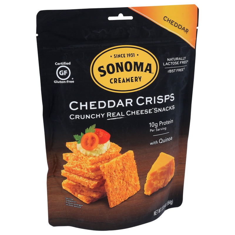 Sonoma Creamery Crisps Cheddar - 2 Ounce, Case of 6