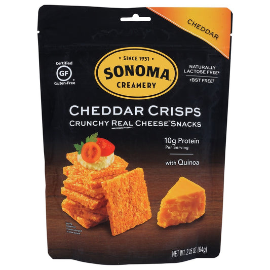 Sonoma Creamery 0310204, Cheddar Cheddar Crisps 2.25 Ounce,  Case of 12