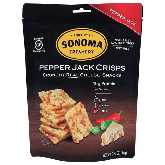 Sonoma Creamery Crisp Cheese Pepper Jack - 2 Ounce,  Case of 12