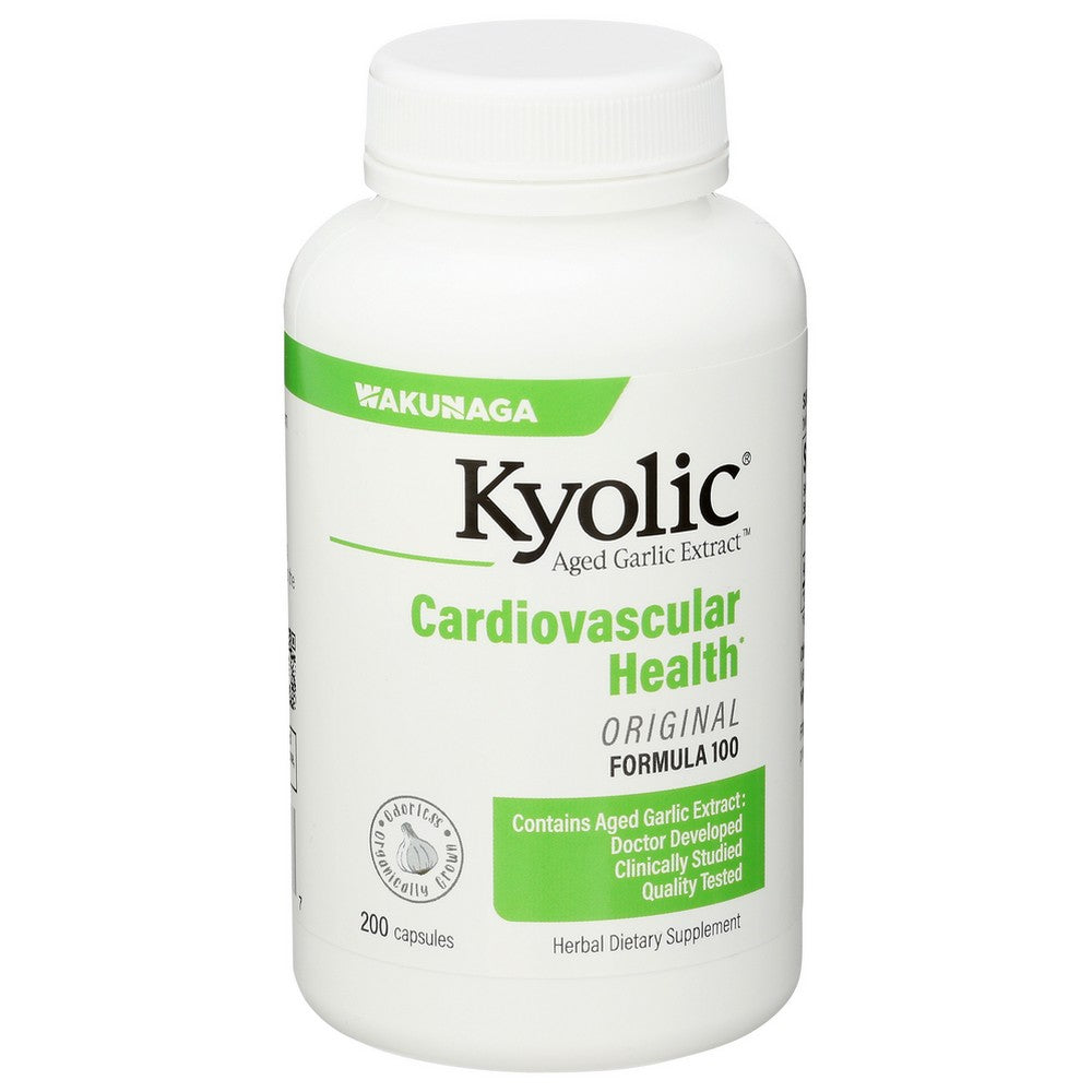 Kyolic® 100-42, Kyolic Aged Garlic Extract Cardiovascular Formula 100, 200 Count,  Case of 1