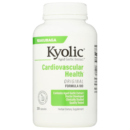 Kyolic® 100-42, Kyolic Aged Garlic Extract Cardiovascular Formula 100, 200 Count,  Case of 1