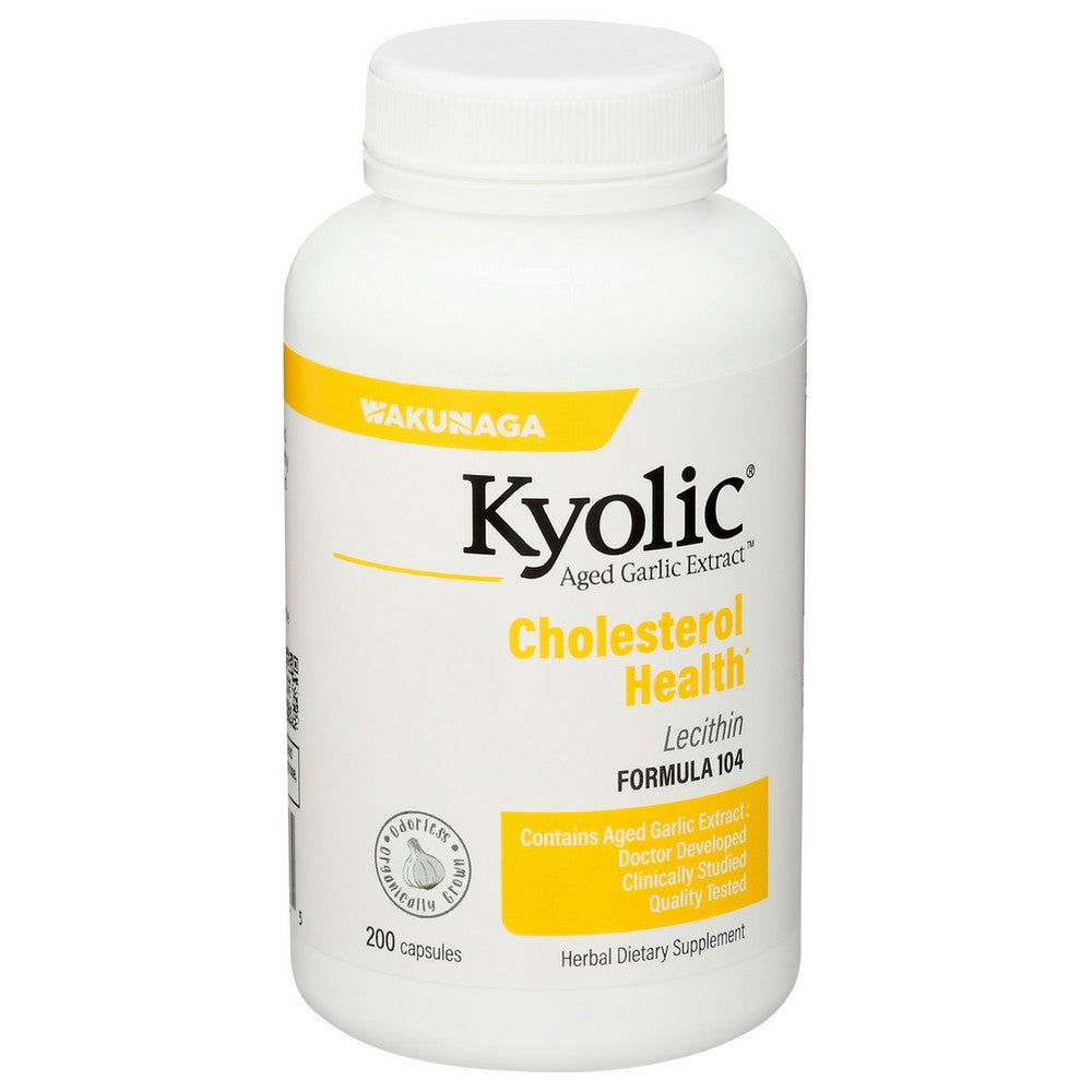 Kyolic® 104-42, Kyolic Cholesterol Formula 104, 200 Capsules,  Case of 1