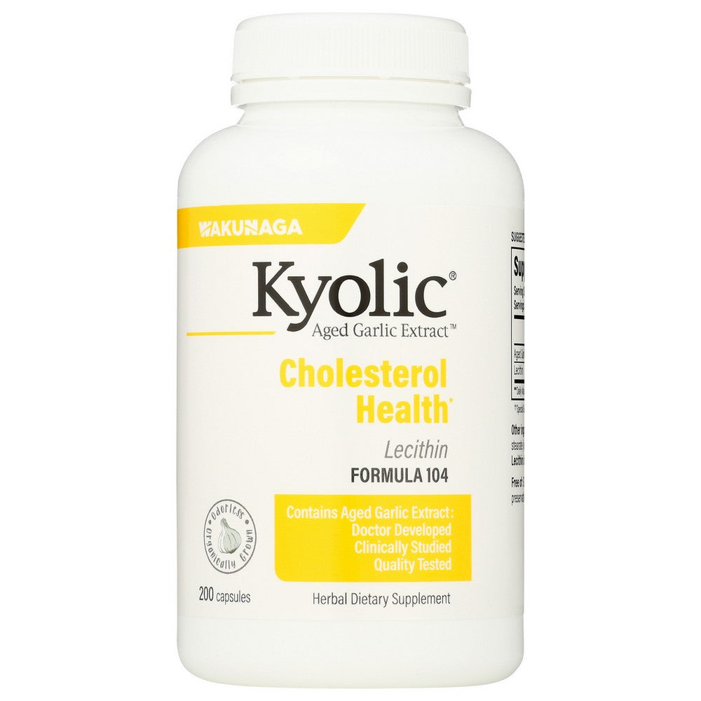 Kyolic® 104-42, Kyolic Cholesterol Formula 104, 200 Capsules,  Case of 1