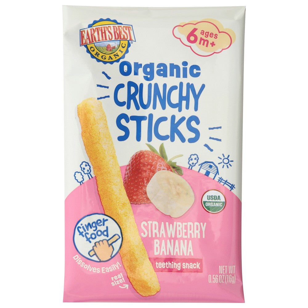 Earth's Best - Crnchy Stks Og2 Straw Ban - Case of 5-.56 OZ