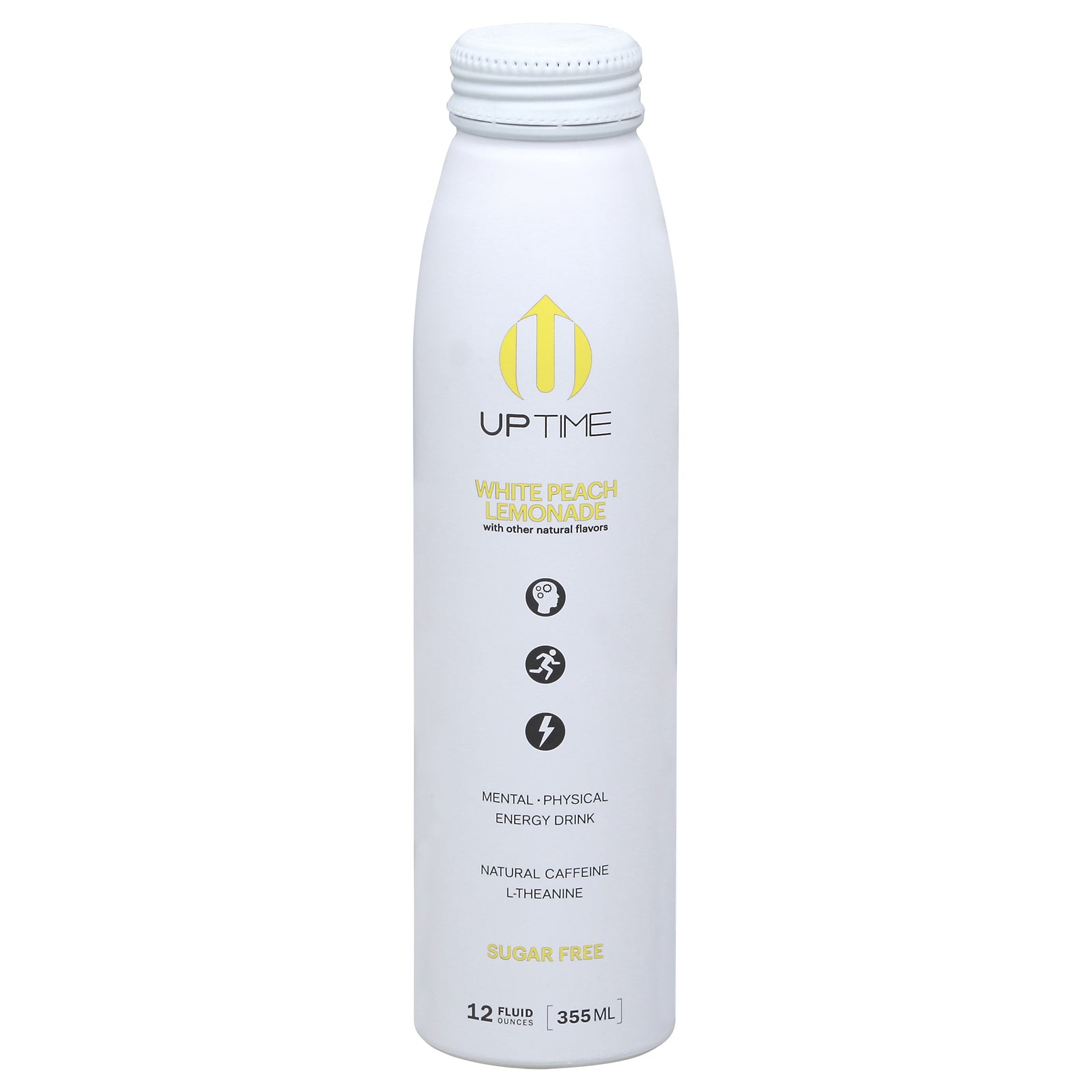 Uptime Energy - Energy Drink Wht Peach Lemon Sugar Free - Case of 12-12 FZ