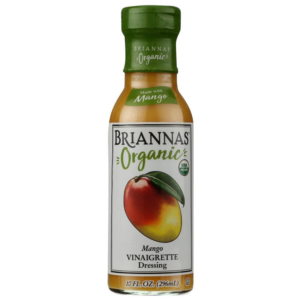 Briannas Dressing Trpcl Mngo Organic - 10 Ounce, Case of 6