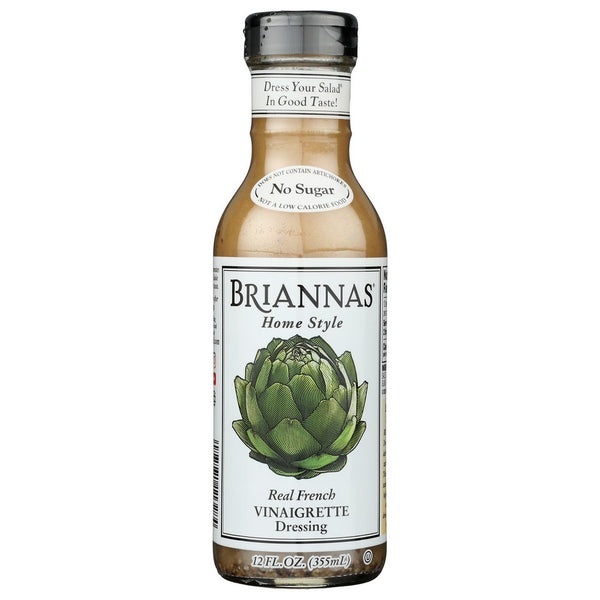 Briannas Drssng French Vinegar - 12 Ounce, Case of 6