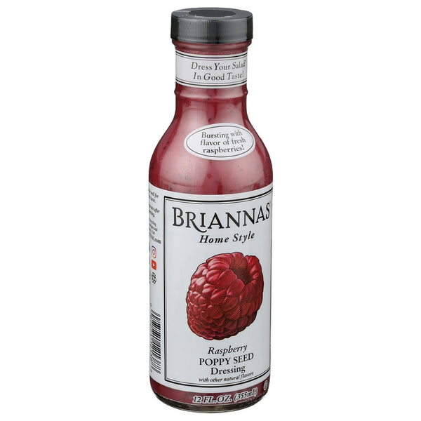 Briannas Dressing Rsbry Poppy Sd - 12 Ounce, Case of 6