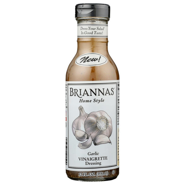 Briannas Dressing Garlic Vnagrtte - 12 Ounce, Case of 6