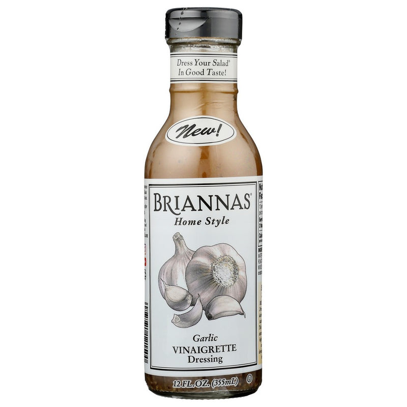 Briannas Dressing Garlic Vnagrtte - 12 Ounce, Case of 6