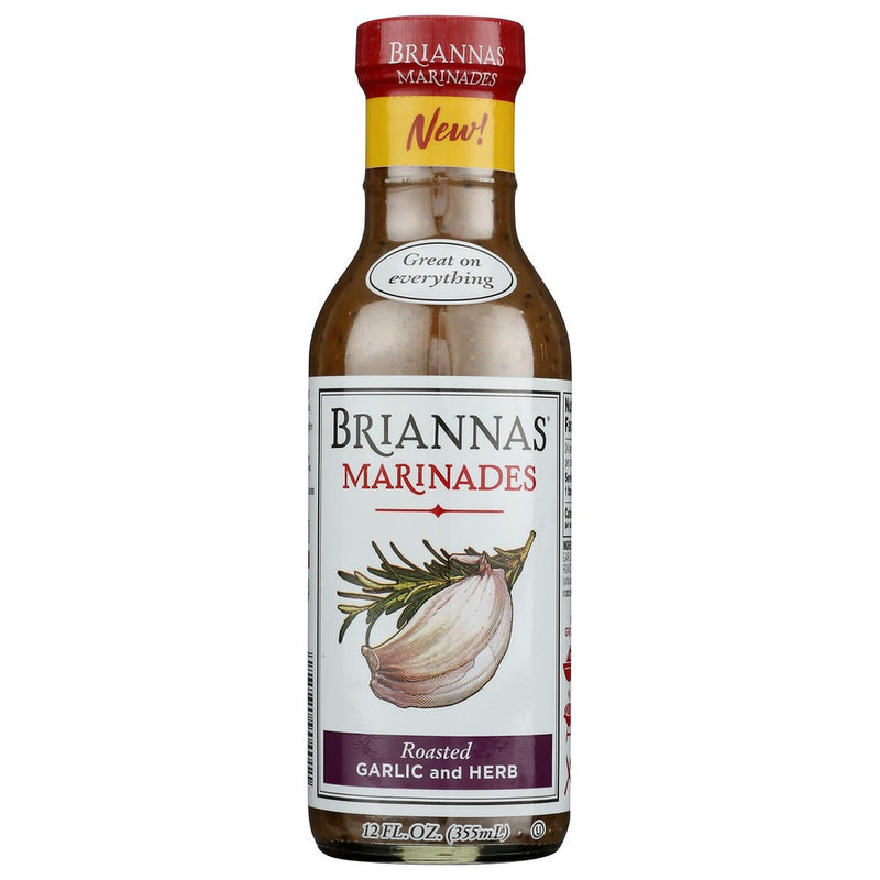 Briannas Marinade Rsted Grlic Hrb - 12 Ounce, Case of 6