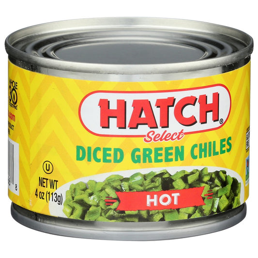 Hatch® 4028, Hatch Select Green Chile Peppers, Hot Diced, 4 Oz.,  Case of 24