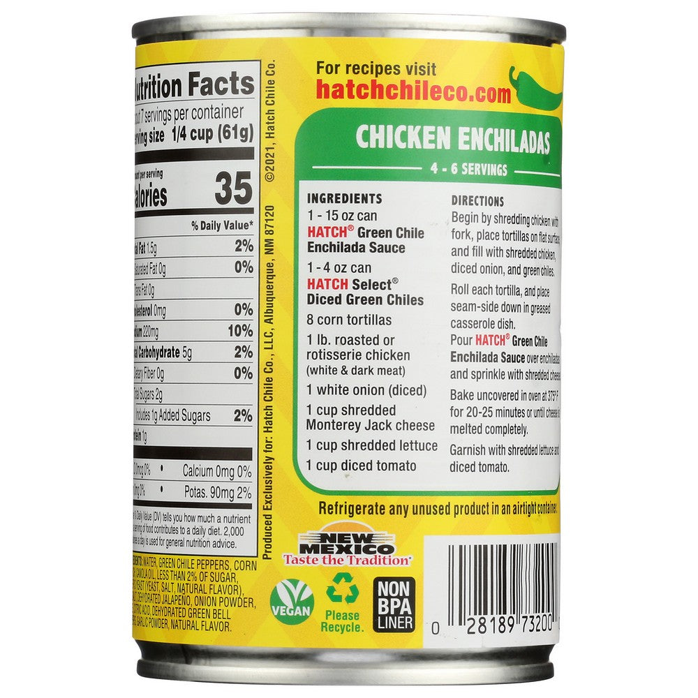 Hatch Sauce Enchlda Grn Med - 15 Ounce,  Case of 12