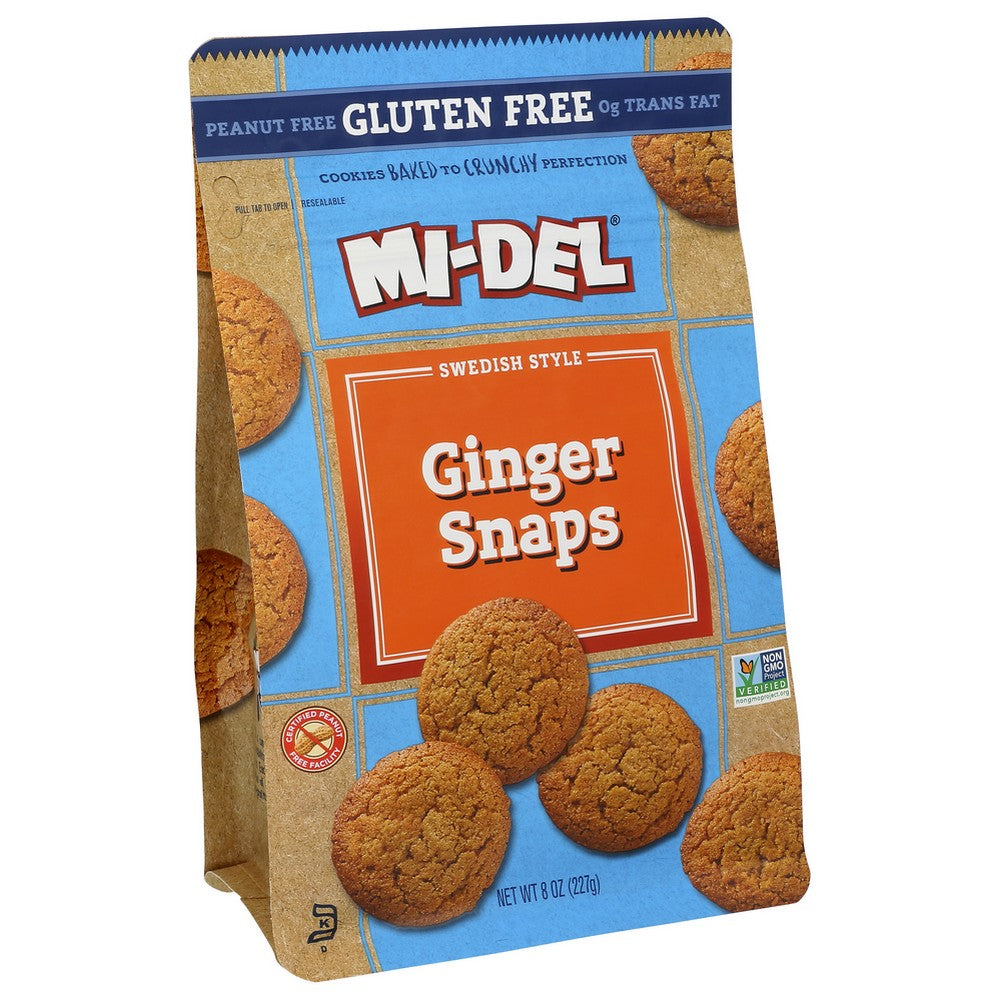 Mi-Del 79202, Mi-Del Cookies, Swedish Style Ginger Snaps, 8 Oz.,  Case of 8