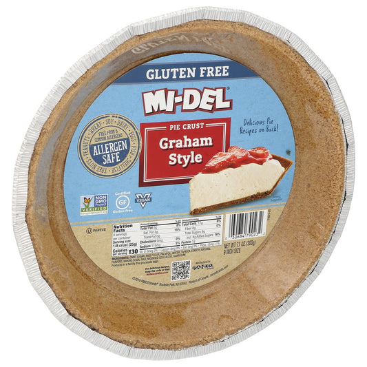 Midel Pie Crust Gluten Free Graham Style - 7 Ounce,  Case of 12