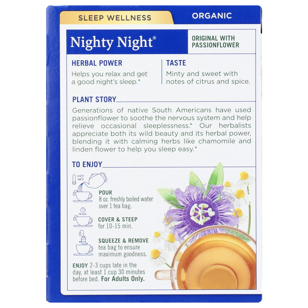 Traditional Medicinals Tea Nighty Night Organic - 16 Bag,  Case of 6