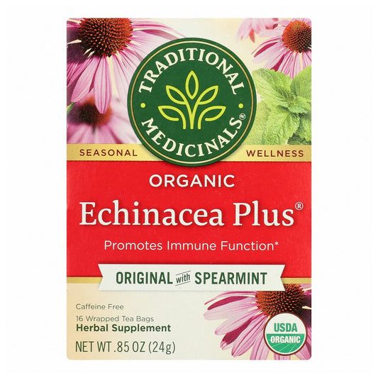 Traditional Medicinals Tea Echinacea Plus Organic - 16 Bag,  Case of 6