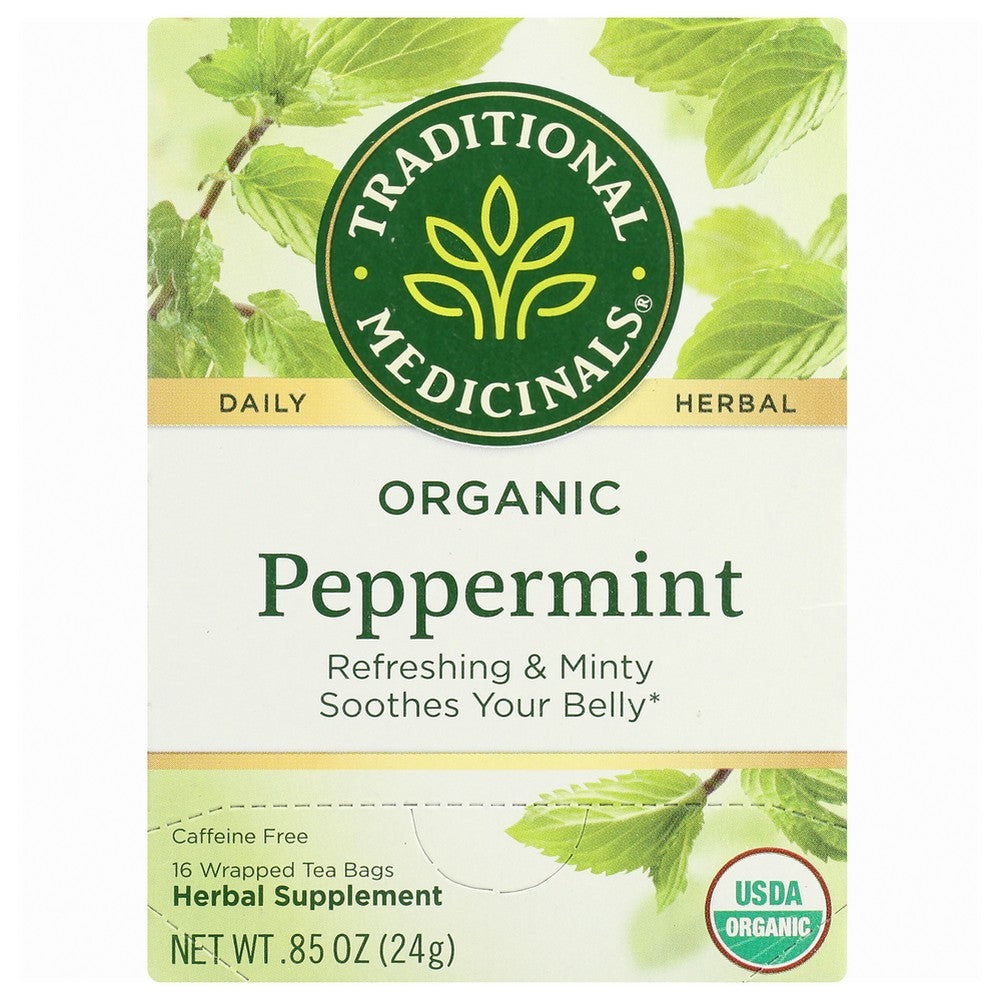 Traditional Medicinals Tea Peppermint Organic - 16 Bag,  Case of 6