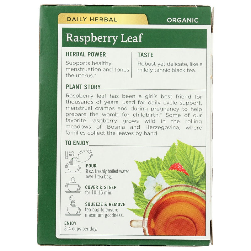 Traditional Medicinals Tea Raspberry Leaf - 16 Bag, Case of 6