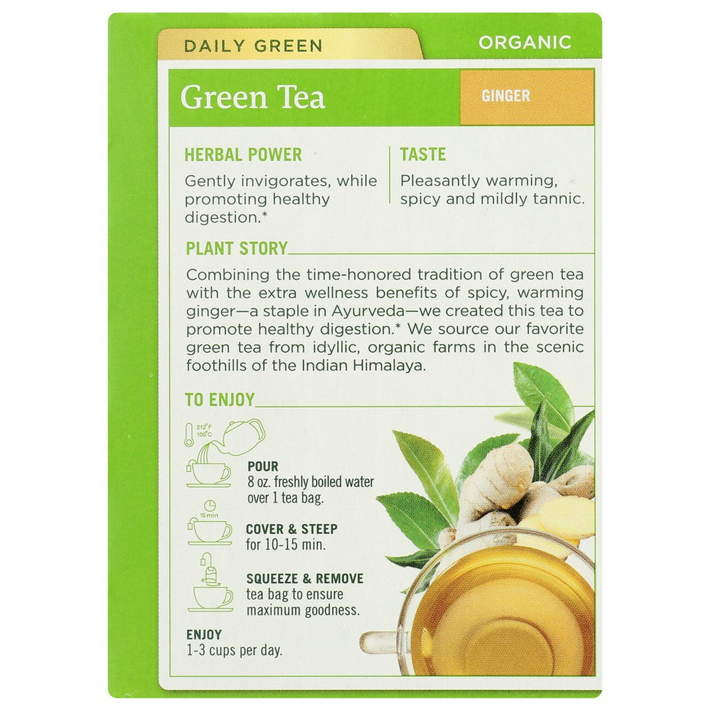 Traditional Medicinals Tea Grn Ginger Organic Ftc - 16 Bag,  Case of 6