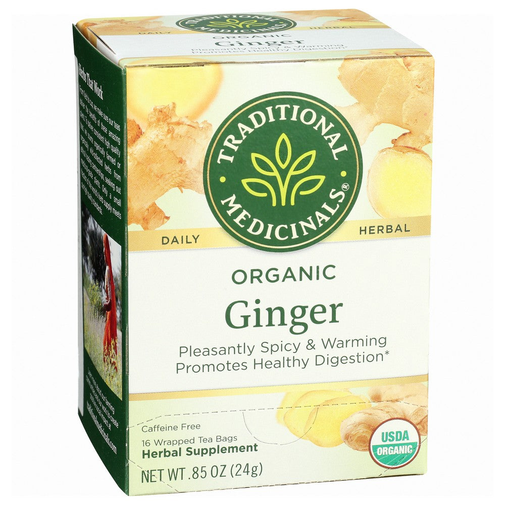 Traditional Medicinals Tea Ginger Organicanic - 16 Bag,  Case of 6