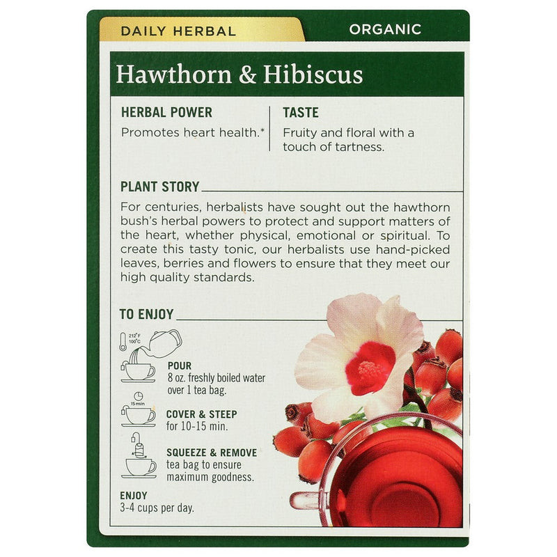 Traditional Medicinals Tea Heart W Hawthorn - 16 Bag, Case of 6